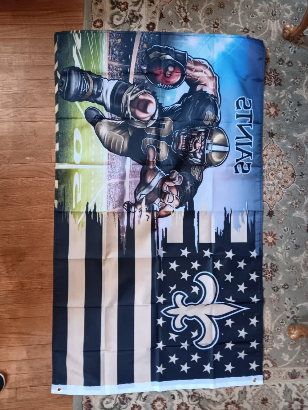 New Orleans Saints NFL 3X5 Feet American Flag Banner Pole or Wall Decor